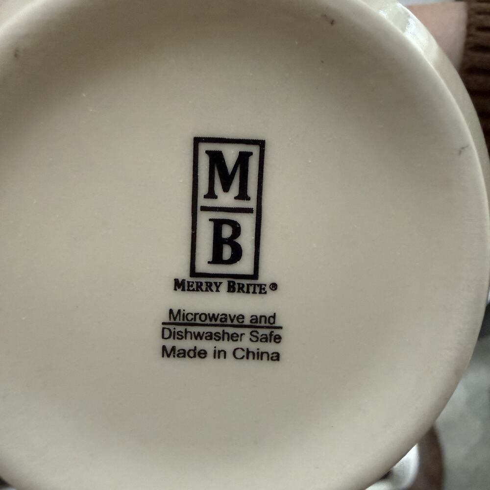 Merry Brite Dishes Stoneware Sugar & Creamer Christmas Dinnerware New - Picture 6 of 6